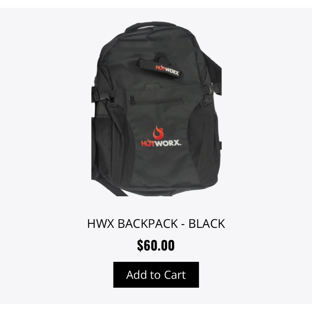 HOTWORX backpack will hold yoga mat